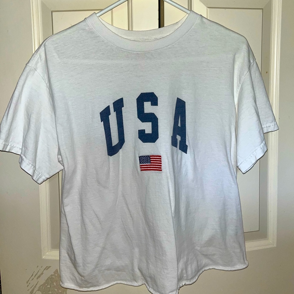 PacSun USA graphic cropped t-shirt!